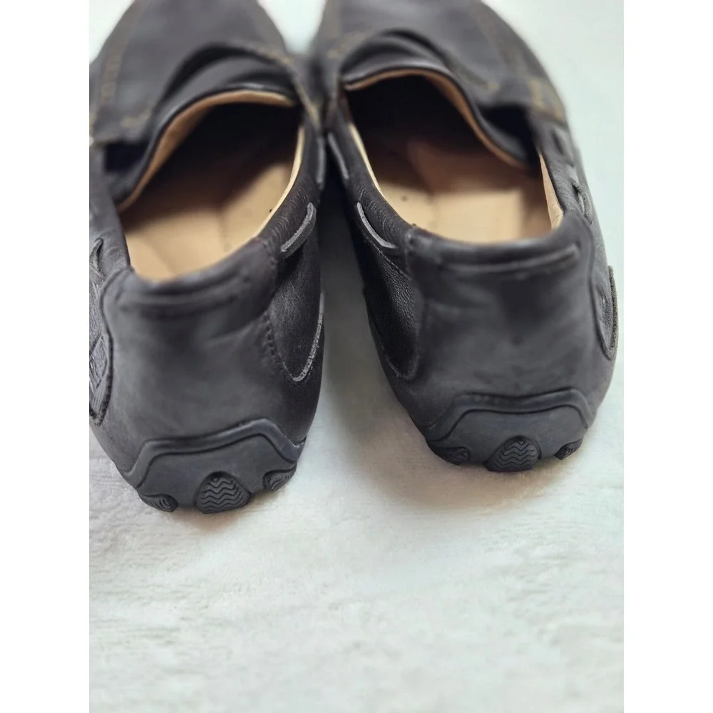Sperry Top-Sider Mens Dark Brown Leather Loafers Moc Toe Shoes‎ Boat shoe 10.5